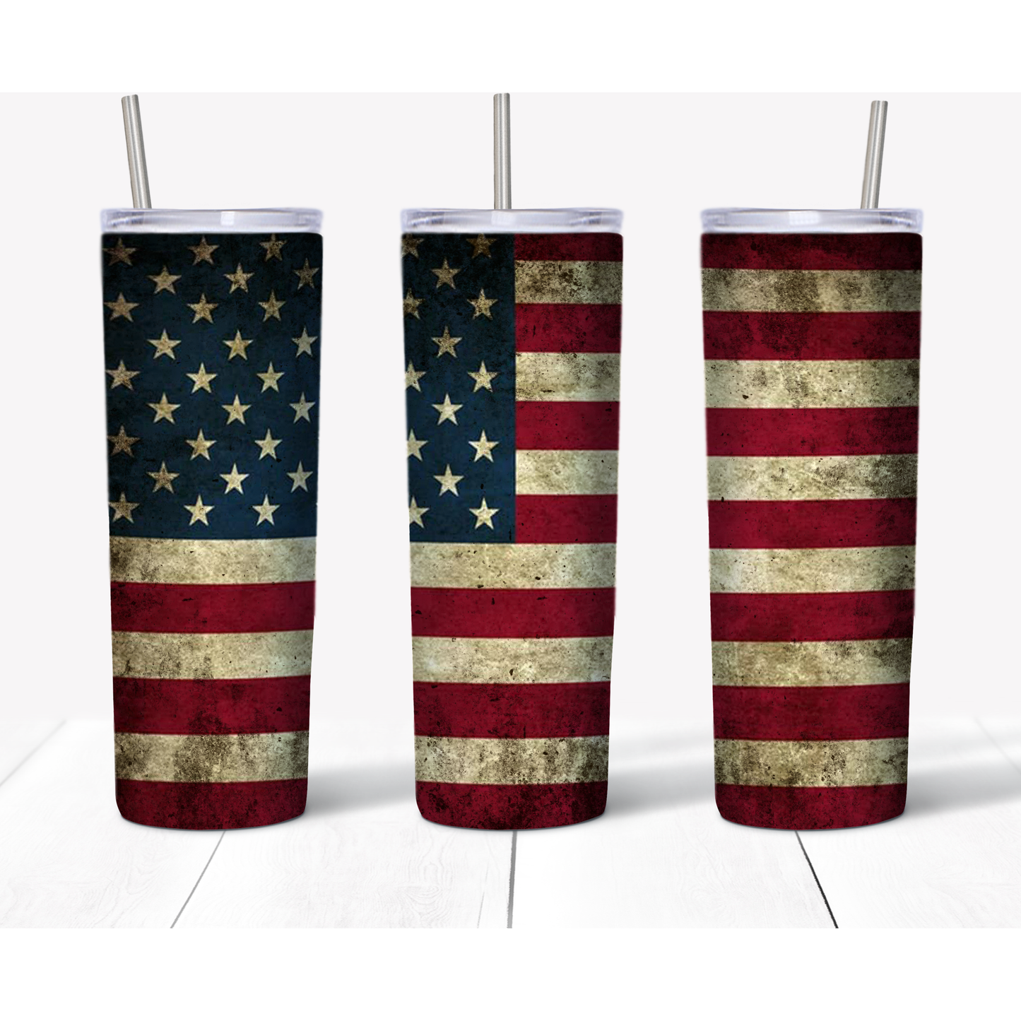 American Flag Tumbler