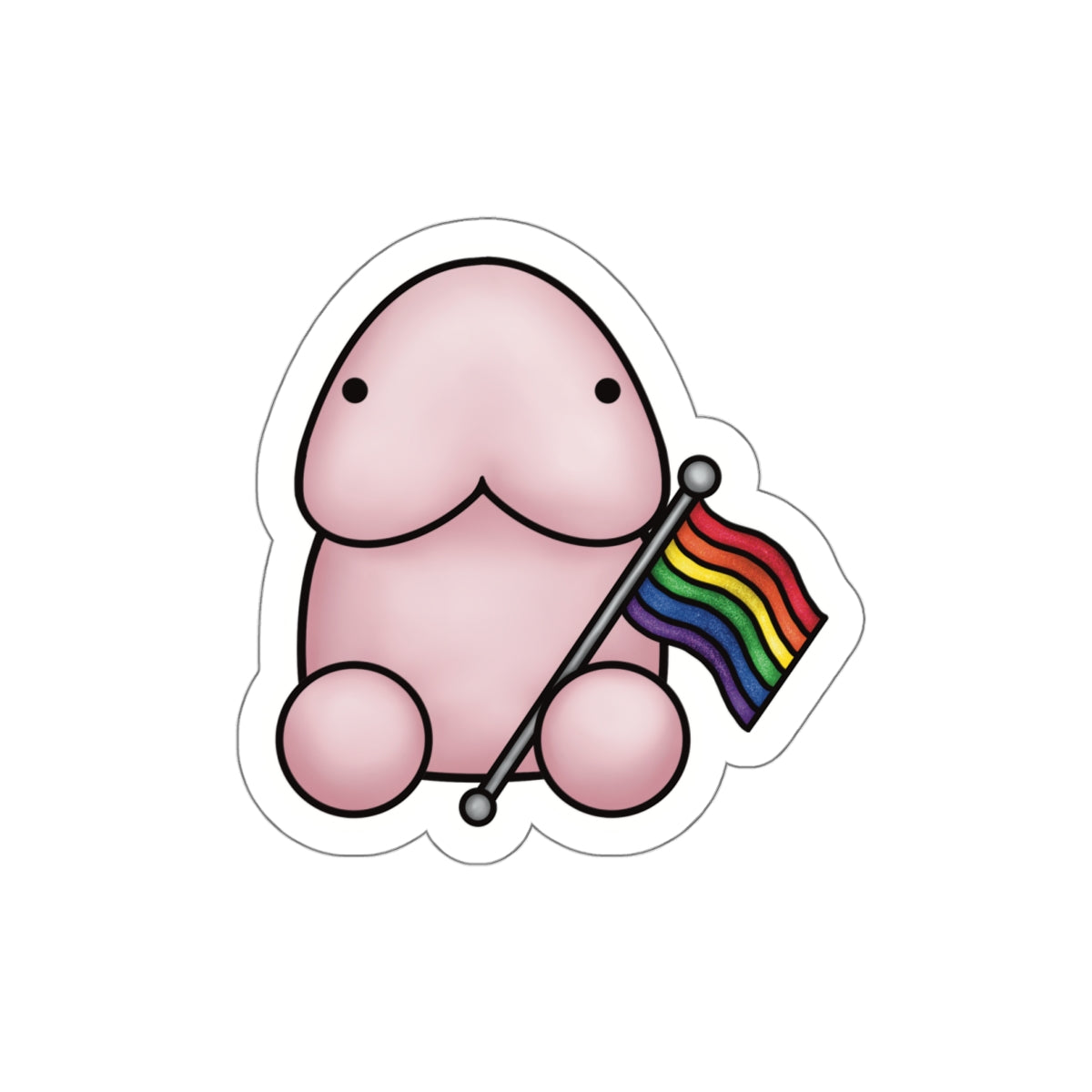 Pink Peen Pride Stickers