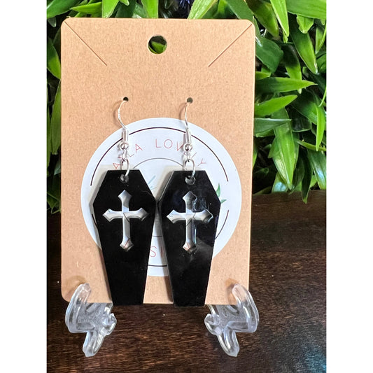 Coffin earrings