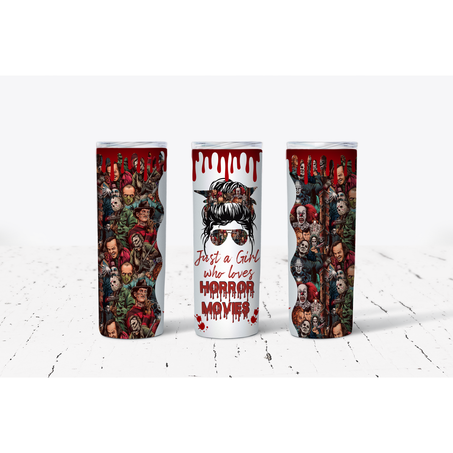 Just a horror chick tumbler