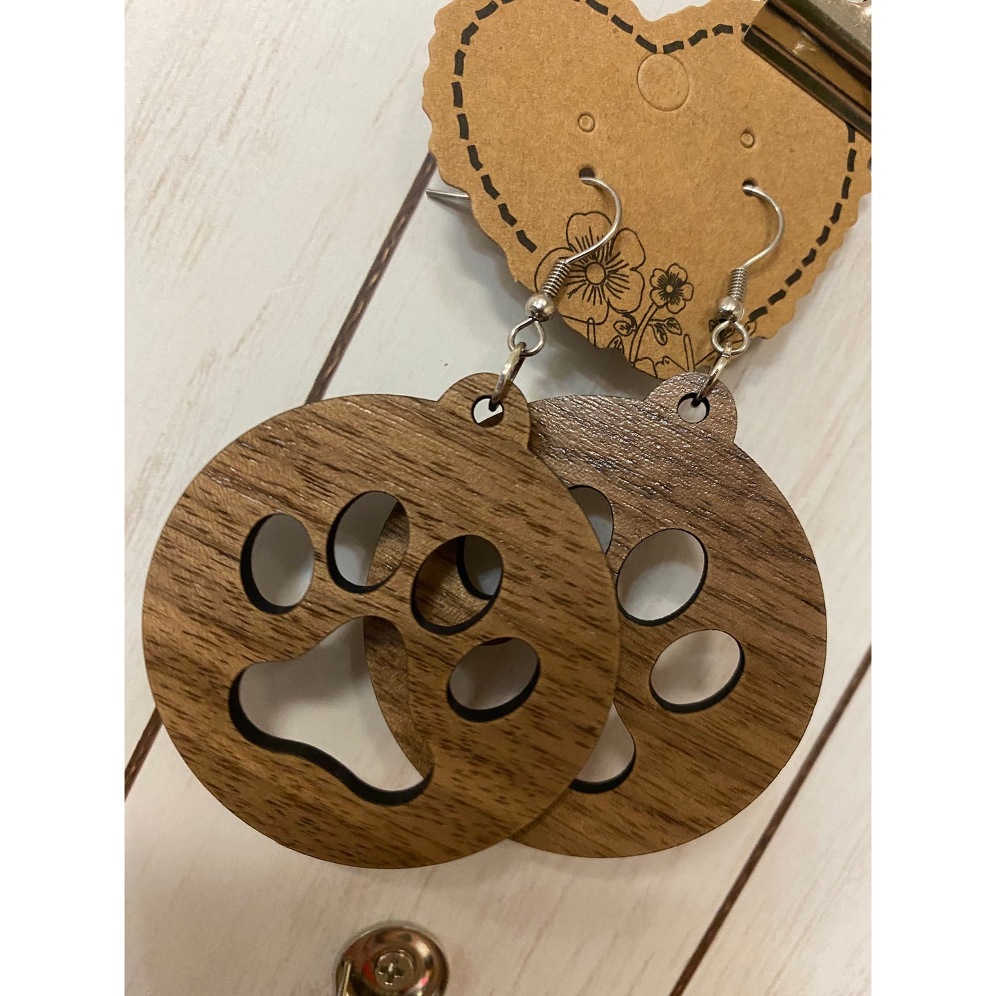 Paw print earrings