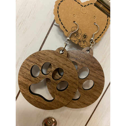 Paw print earrings