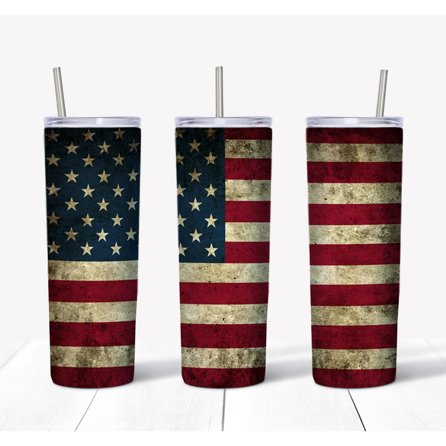 American Flag Tumbler