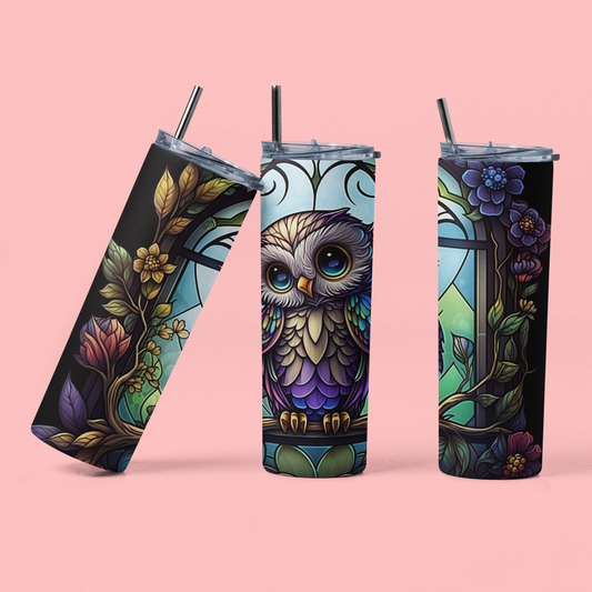 Stained glass owl